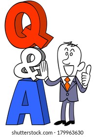 Businessman and Q & A