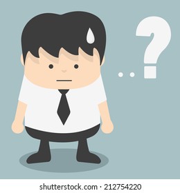 Businessman with Question mark