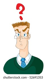 businessman and question mark