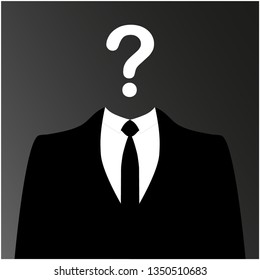 Businessman with Question Mark Head (EPS10)
