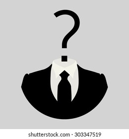 Businessman with question mark ,Vector EPS10.