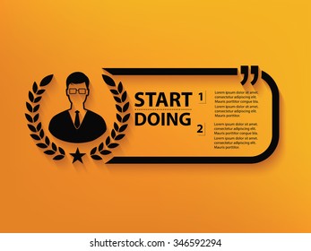 Businessman Quotation Mark Speech Bubble,design