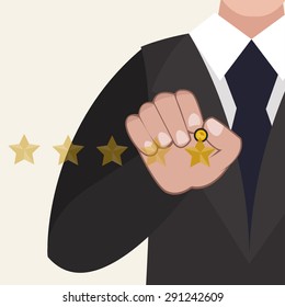 businessman / rating / business concept / vector / illustration 