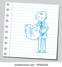 Libro de lectura de hombres de negocios