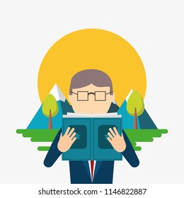 businessman reading design