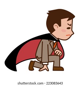 Businessman receives commands