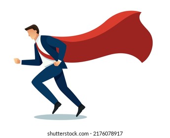 businessman with red cape vector illustration 