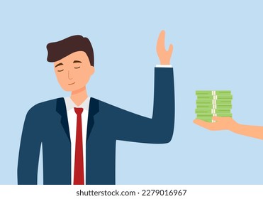 Empresario que rechaza el dinero ofrecido. Detengan la corrupción.