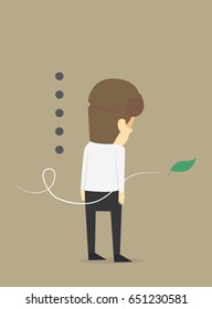 Businessman regret.VECTOR