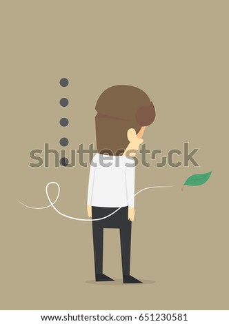 Businessman regret.VECTOR