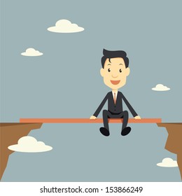 businessman relax in risk