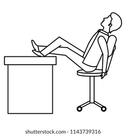businessman relaxed in the office