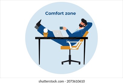 Businessman relaxing in comfort zone.eps
