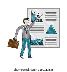 businessman with report document and business briefcase