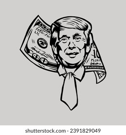 Businessman rich guy vector logo illustration