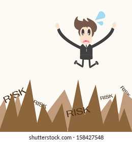 businessman in risk