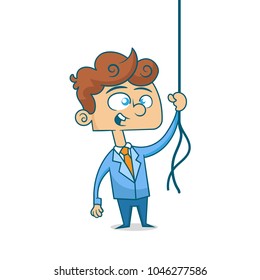 Businessman with rope