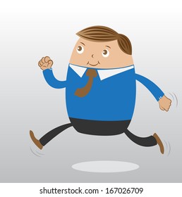 Businessman runing