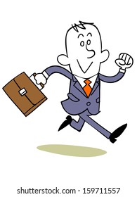 Businessman running