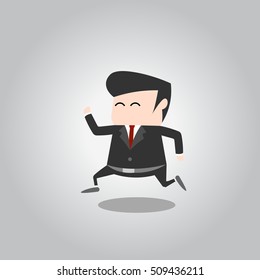 businessman running action, eps10 vector format