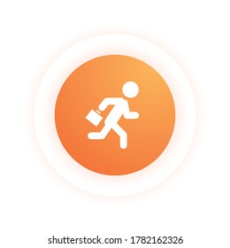 Businessman Running - App Icon Button