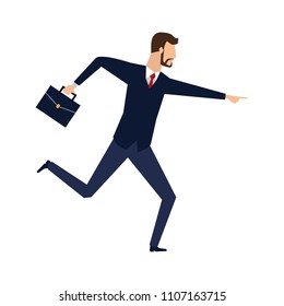 Businessman running avatar