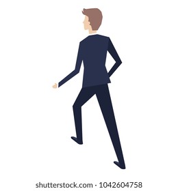 businessman running avatar character