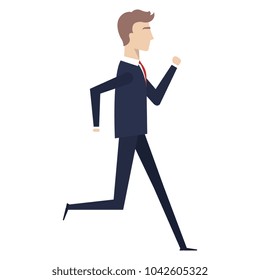 businessman running avatar character