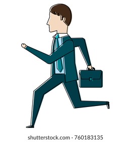 businessman running avatar character