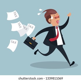 businessman running with briefcase