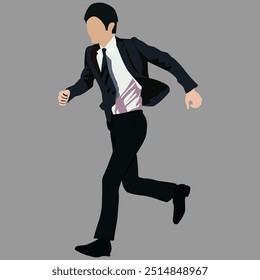 businessman running with a briefcase
