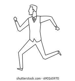businessman running energetic dynamic concept