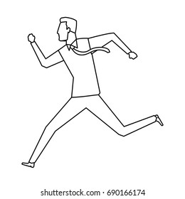 businessman running energetic dynamic concept