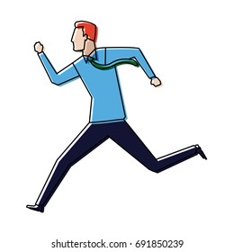 businessman running energetic dynamic concept