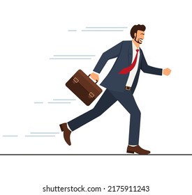 businessman running extressed avatar character vector illustration design eps 10