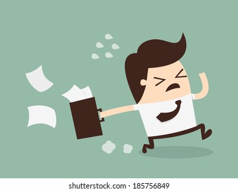  Businessman Running Late