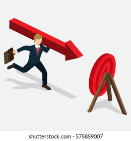 businessman running for start up