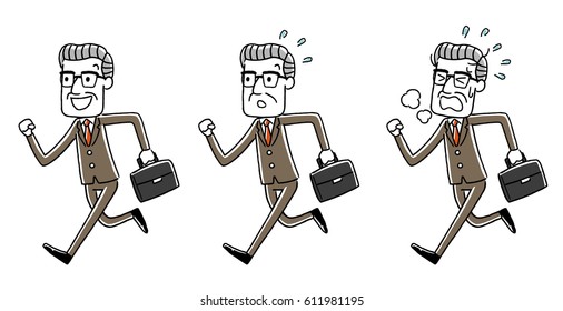 Businessman: Running, Variation