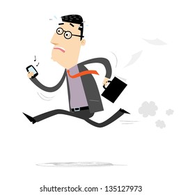 Businessman in a rush