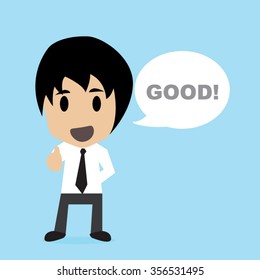 Businessman said good,vector illustration