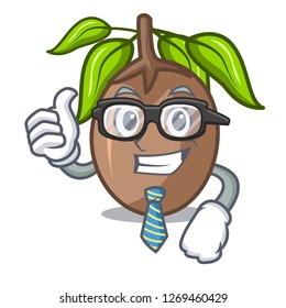 Businessman sapodilla fruit isolated on the mascot
