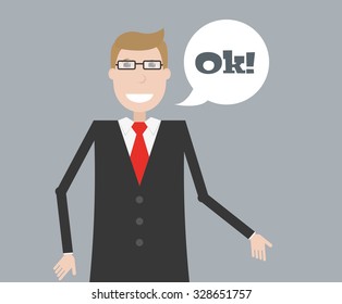 The businessman says okay