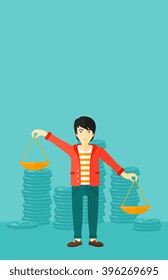 Businessman with scales.