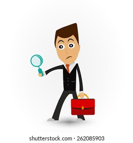 Businessman is search. 