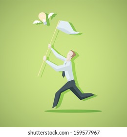 Businessman in search of ideas