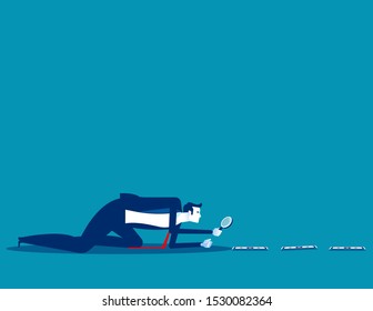 Businessman search of money. Concept business investment vector illustration, Flat character design. Investor