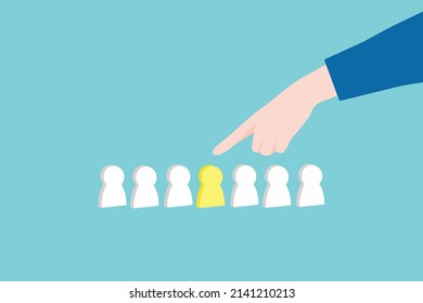 Businessman in search of new employees and specialists. The concept of personnel selection and management within the team. Dismissal and hiring people to work. Human Resource Management.