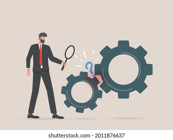 Buscador de negocios concepto de análisis de soluciones problemáticas