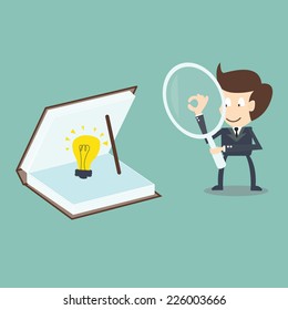 businessman searching idea -  knowledge concept