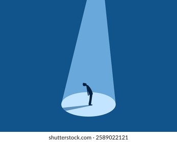 Businessman sees opportunity, light at the end of the tunnel